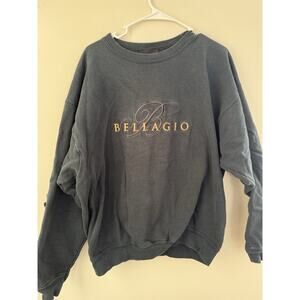 Bellagio Las Vegas Embroidered Crewneck Sweatshirt Black XL Resort Casino